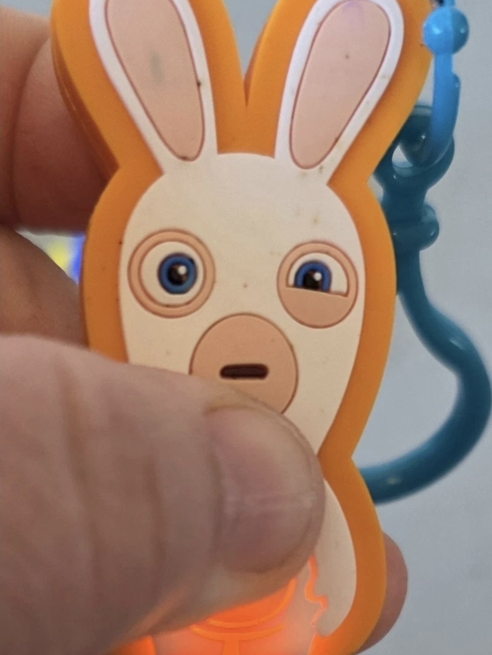 Lot Of 3 Raving Rabbids Light-Up Keychains *WORKS* - Picture 6 of 8